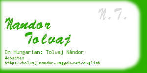 nandor tolvaj business card